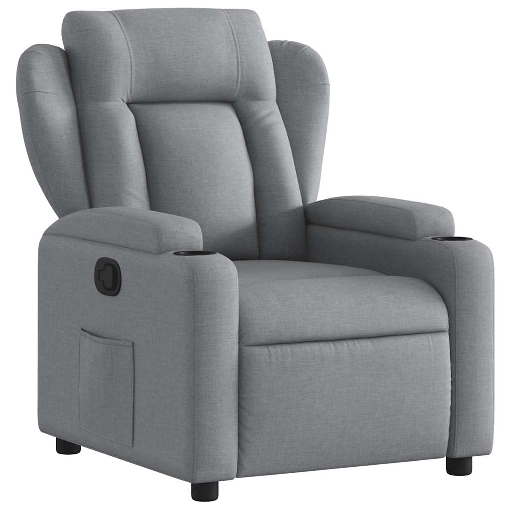 Fauteuil inclinable Gris clair Tissu - XIOS
