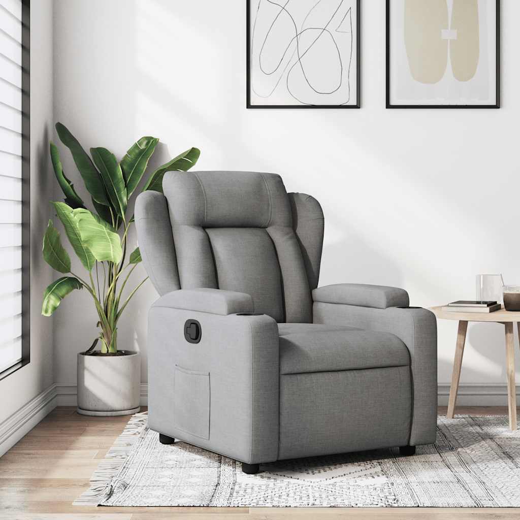 Fauteuil inclinable Gris clair Tissu - XIOS