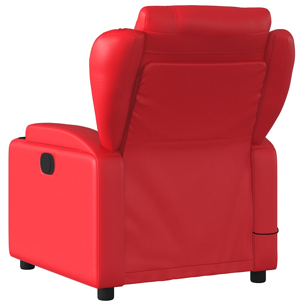 Fauteuil de massage inclinable rouge similicuir - XIOS