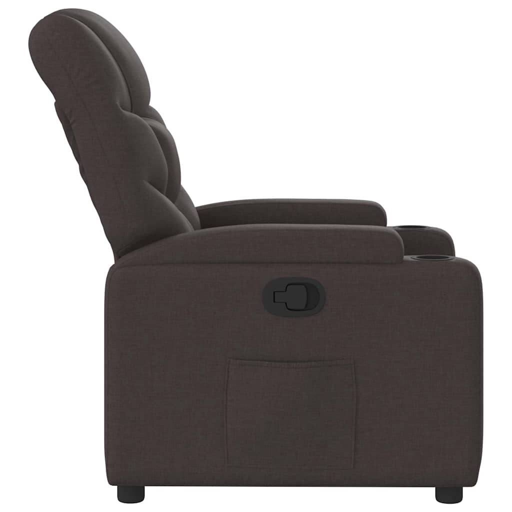 Fauteuil inclinable Marron foncé Tissu - XIOS