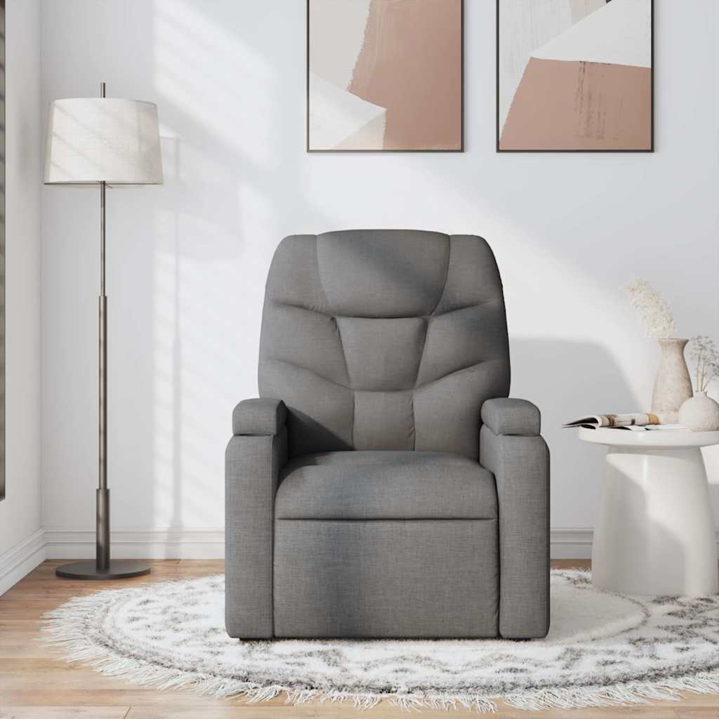Fauteuil de massage inclinable Gris foncé Tissu - XIOS