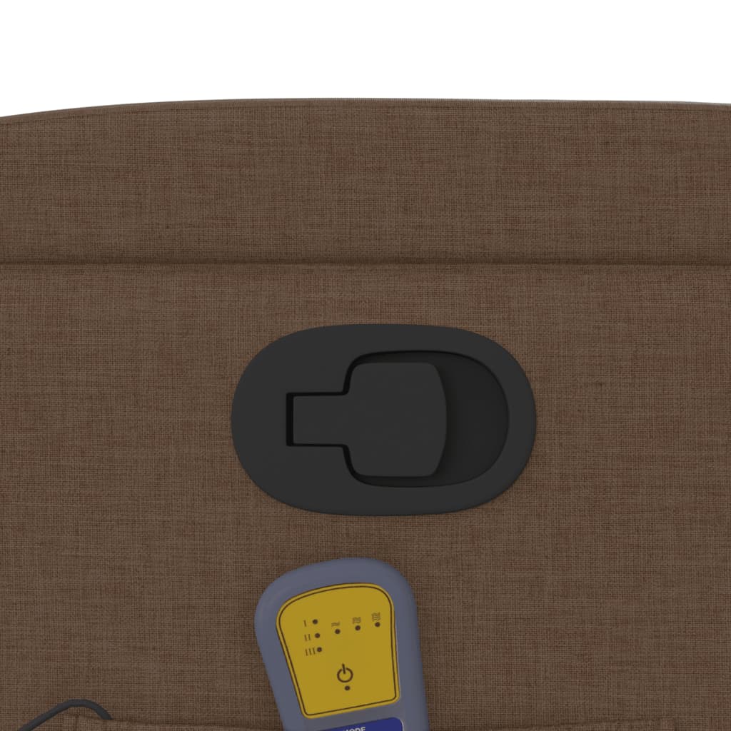 Fauteuil de massage inclinable Marron Tissu Fauteuils vidaXL
