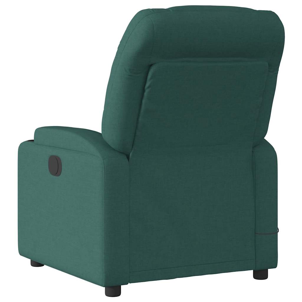 Fauteuil de massage inclinable Vert foncé Tissu Fauteuils vidaXL