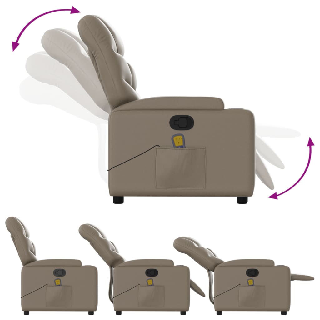 Fauteuil de massage inclinable Cappuccino Similicuir - XIOS
