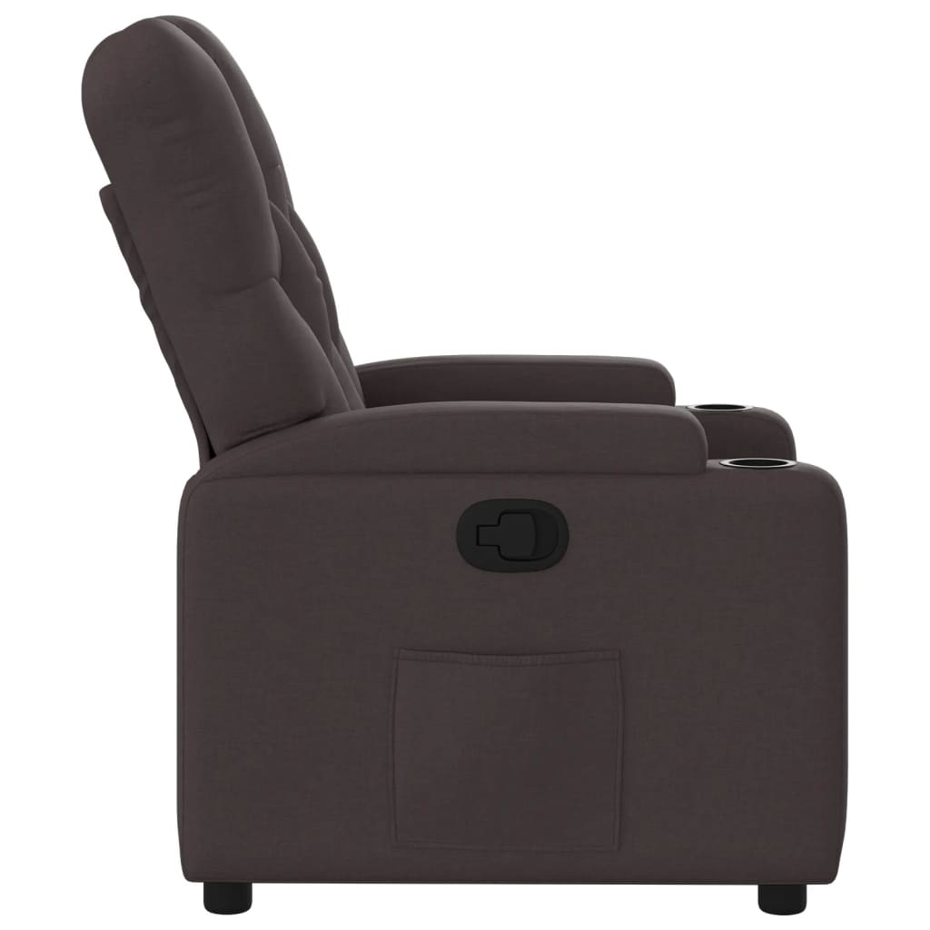 Fauteuil inclinable Marron foncé Tissu - XIOS