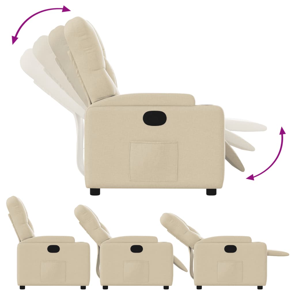 Fauteuil inclinable Crème Tissu - XIOS