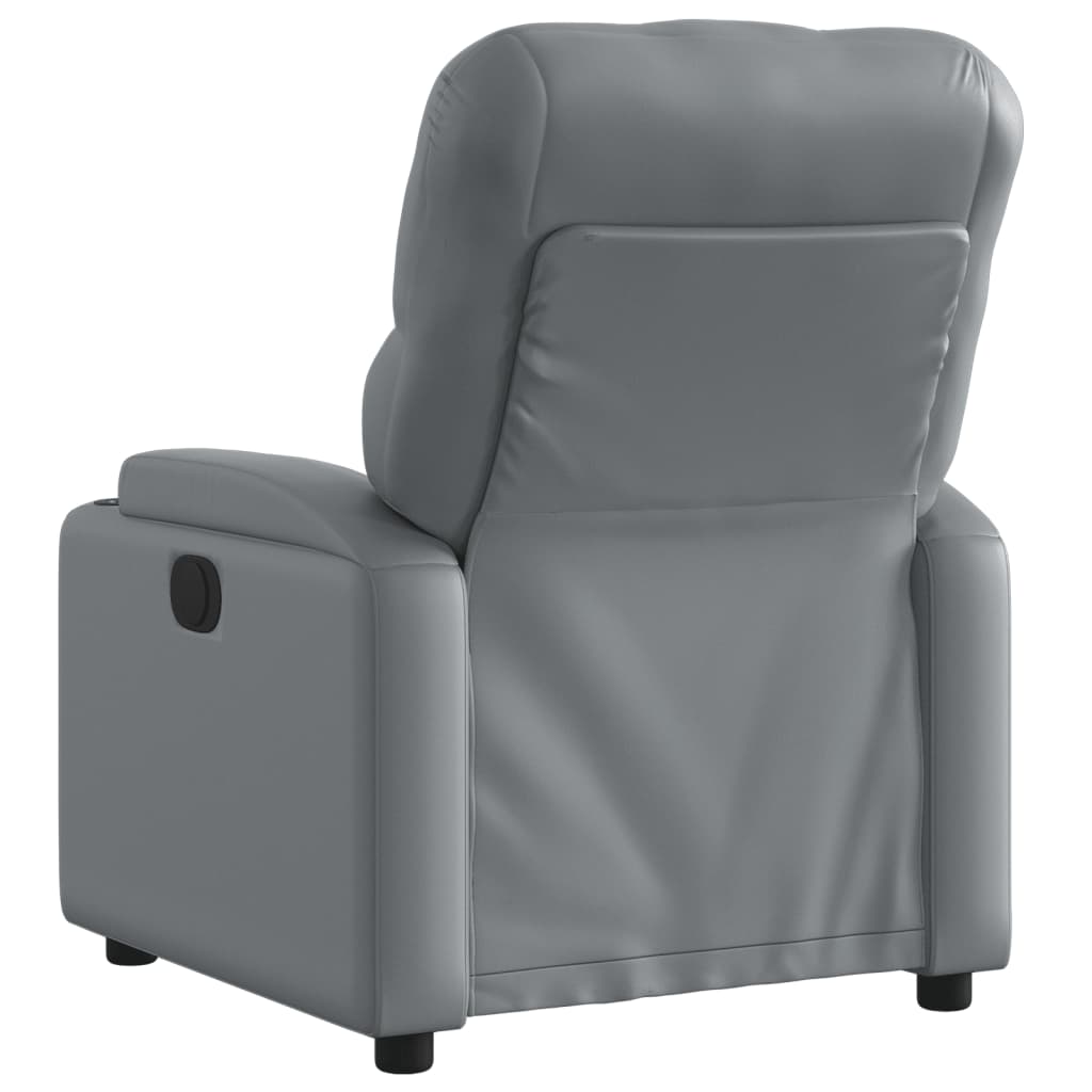 Fauteuil inclinable Gris Similicuir Fauteuils vidaXL