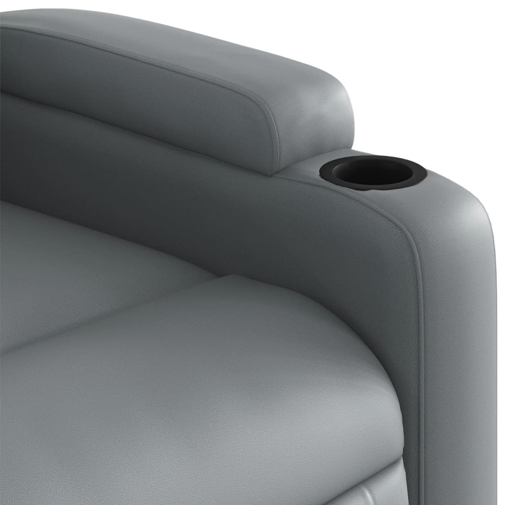 Fauteuil inclinable Gris Similicuir Fauteuils vidaXL