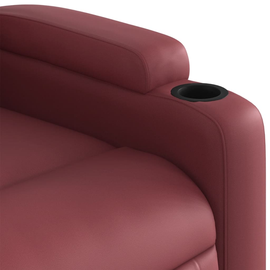 Fauteuil inclinable Rouge bordeaux Similicuir - XIOS
