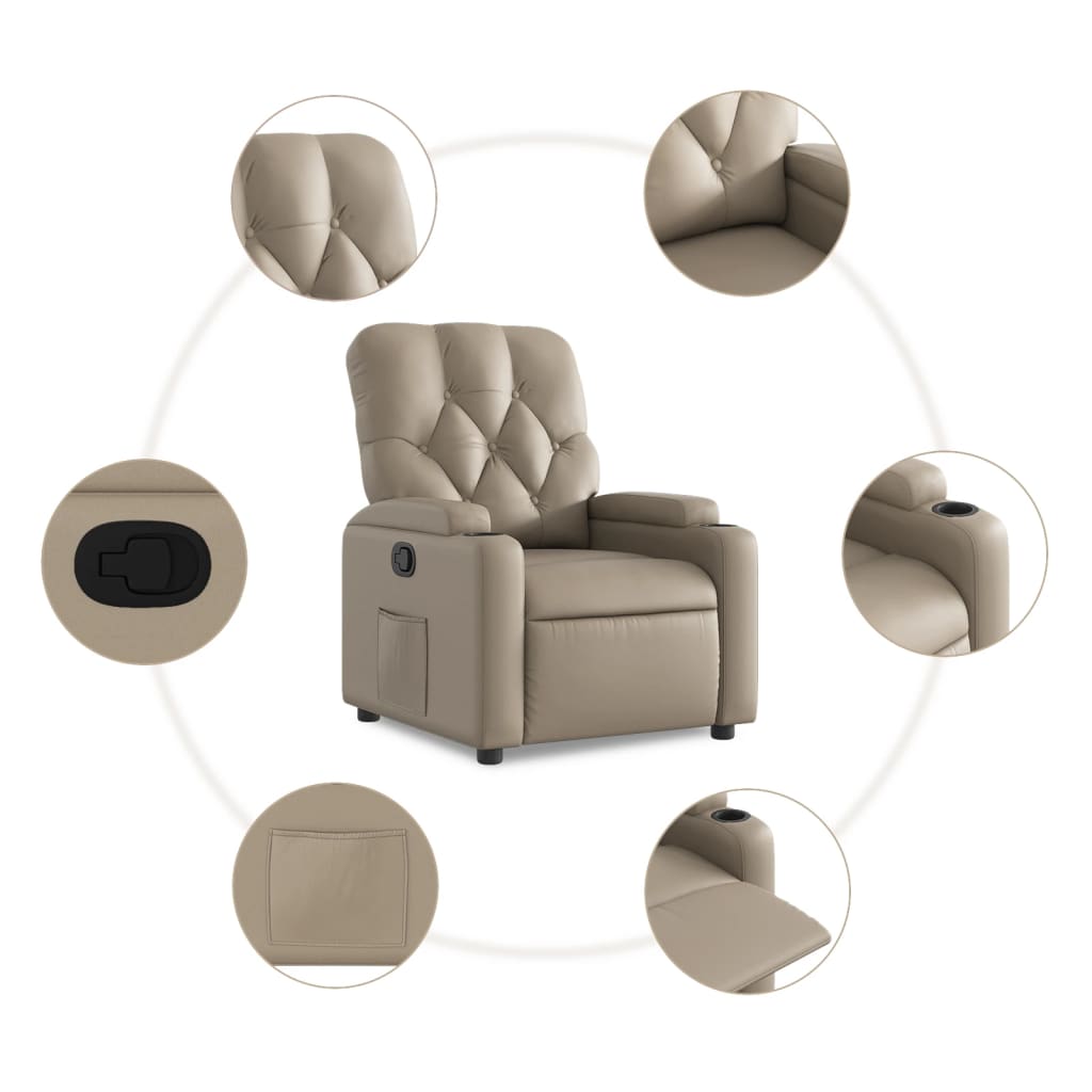 Fauteuil inclinable Cappuccino Similicuir - XIOS