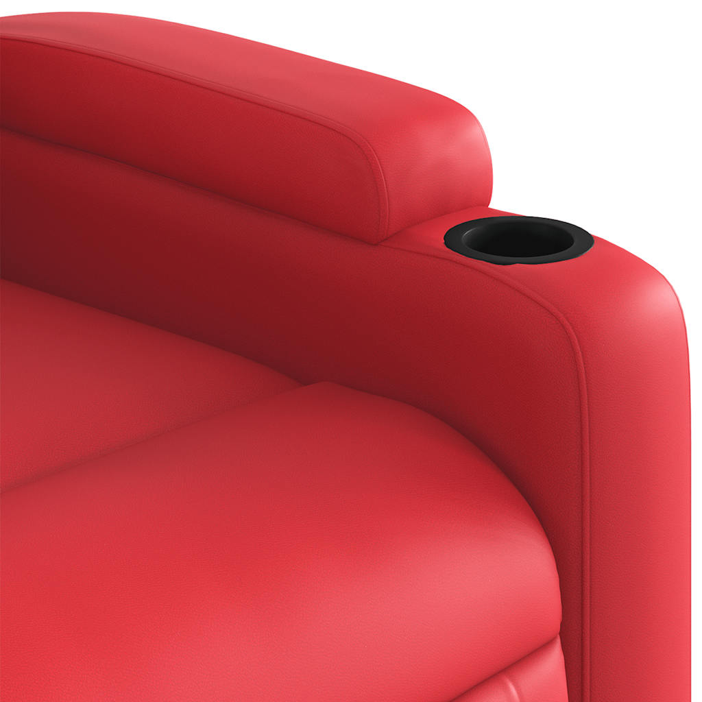 Fauteuil de massage inclinable rouge similicuir - XIOS