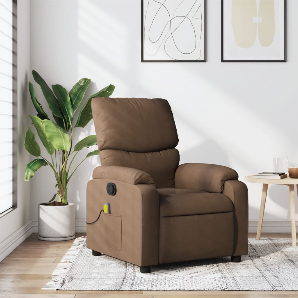 Fauteuil de massage inclinable Marron Tissu - XIOS