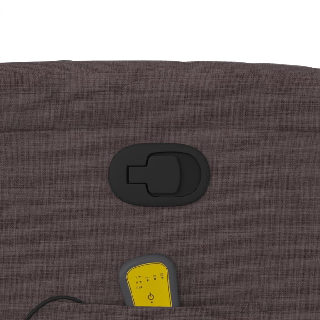Fauteuil de massage inclinable Marron foncé Tissu - XIOS