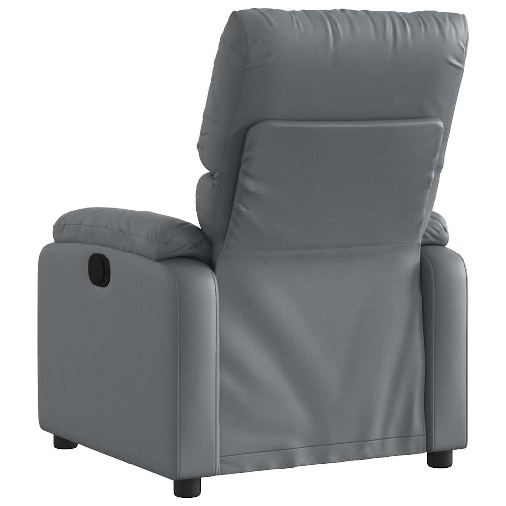 Fauteuil de massage inclinable Gris Similicuir Fauteuils vidaXL