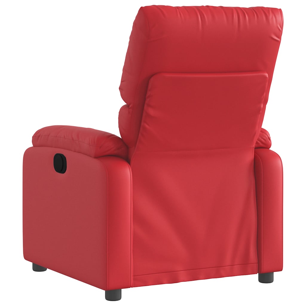 Fauteuil de massage inclinable rouge similicuir - XIOS