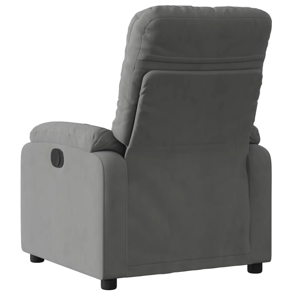 Fauteuil inclinable gris foncé tissu microfibre - XIOS