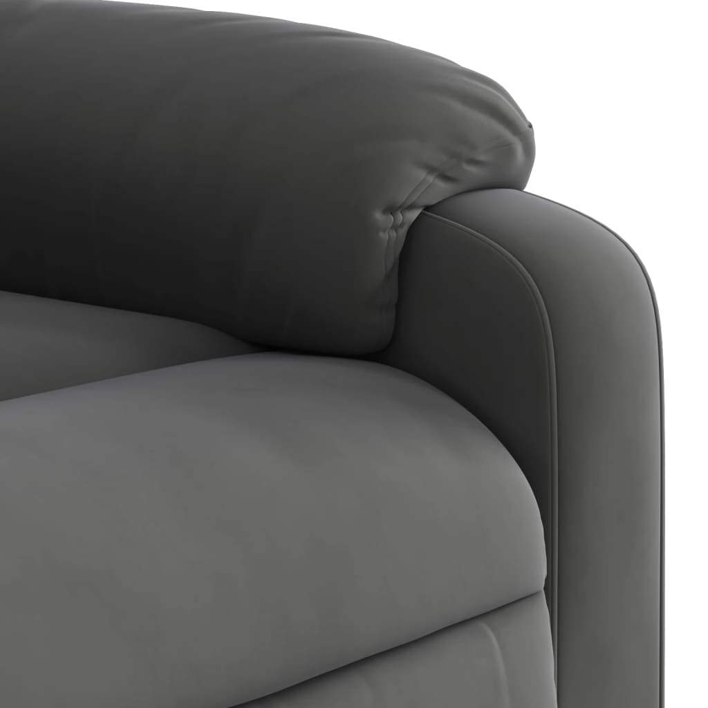 Fauteuil inclinable gris foncé tissu microfibre - XIOS
