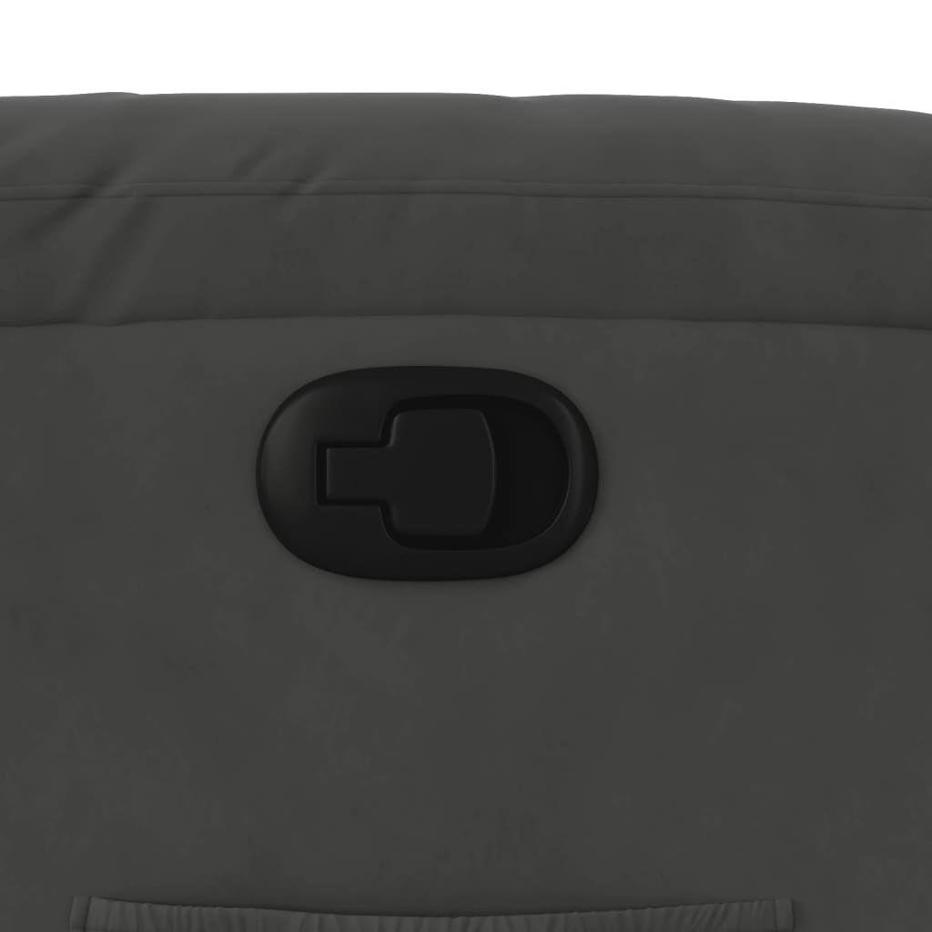 Fauteuil inclinable gris foncé tissu microfibre - XIOS