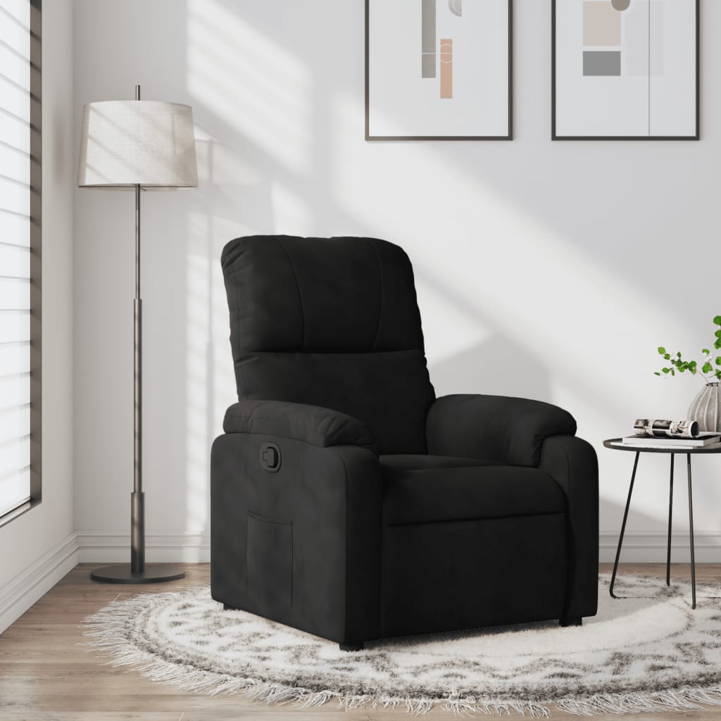 Fauteuil inclinable noir tissu microfibre - XIOS