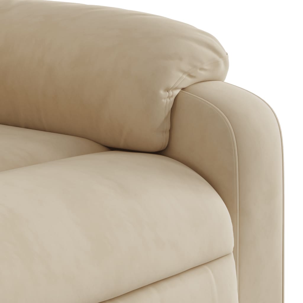 Fauteuil inclinable crème tissu microfibre - XIOS