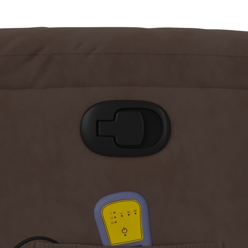 Fauteuil inclinable de massage marron tissu microfibre - XIOS