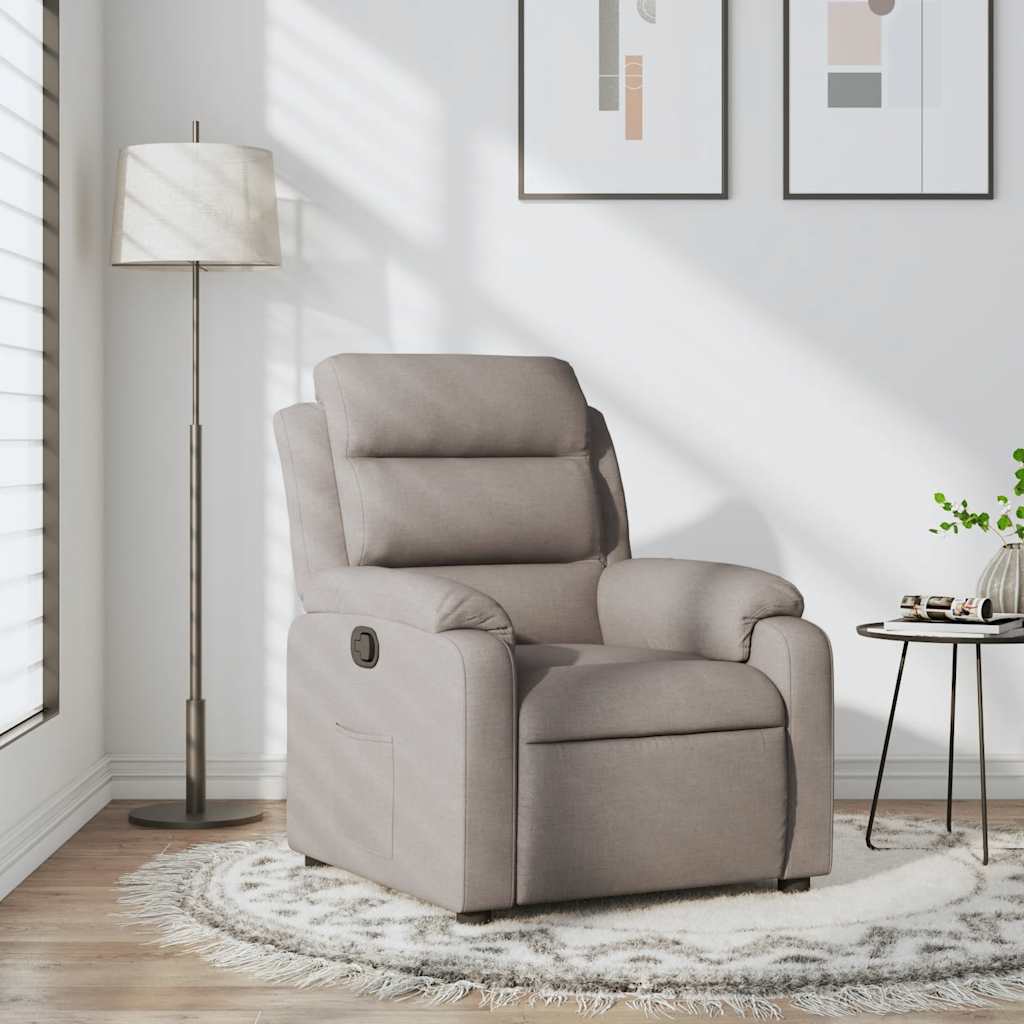 Fauteuil inclinable Taupe Tissu - XIOS