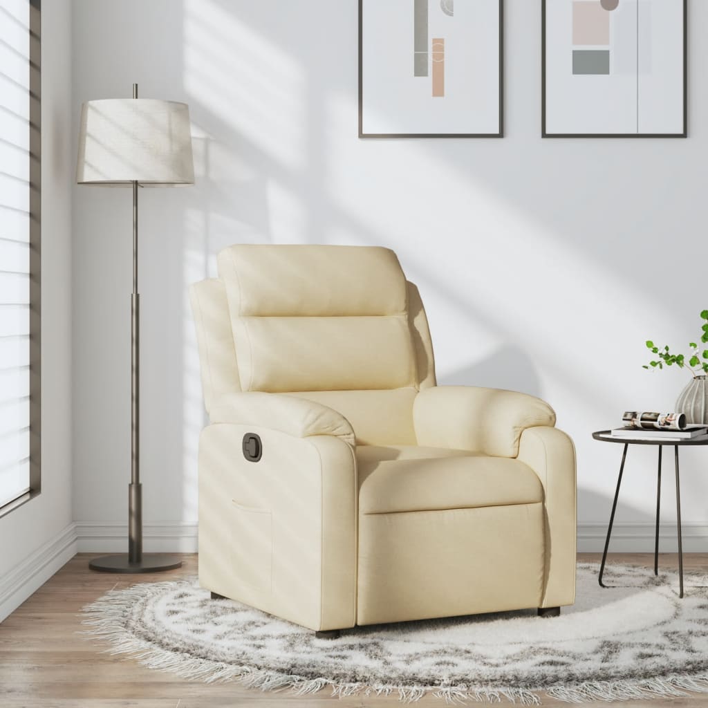 Fauteuil inclinable Crème Tissu - XIOS