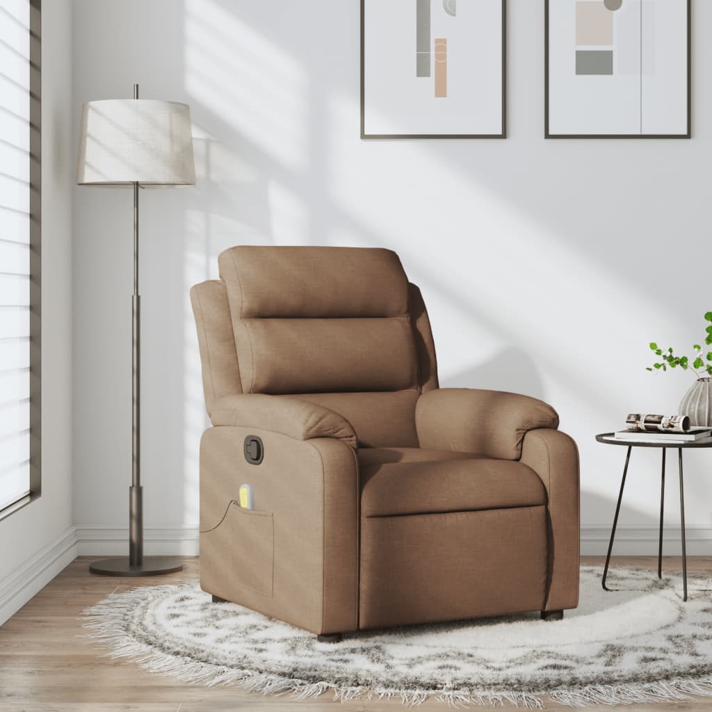 Fauteuil de massage inclinable Marron Tissu - XIOS