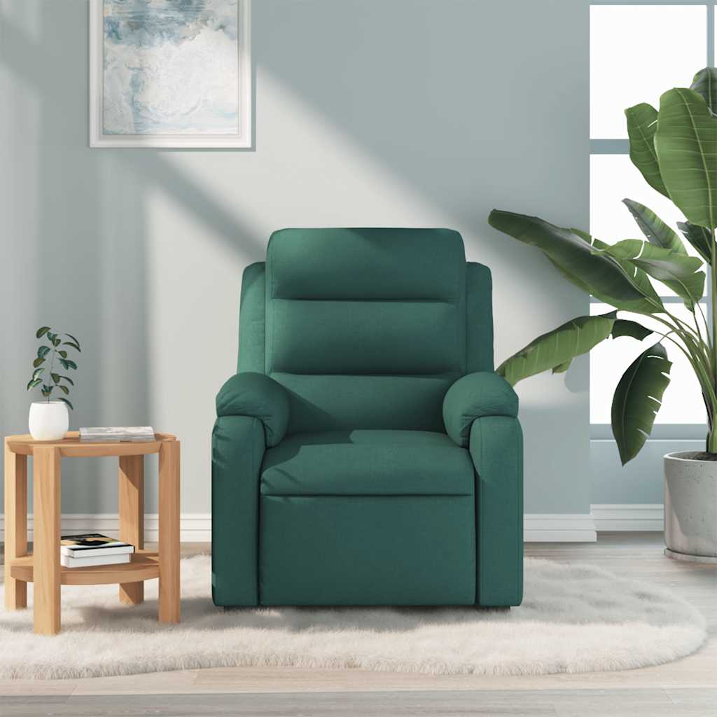 Fauteuil de massage inclinable Vert foncé Tissu - XIOS