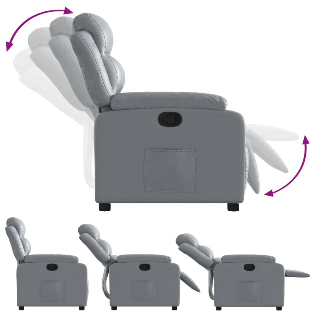 Fauteuil inclinable Gris Similicuir - XIOS
