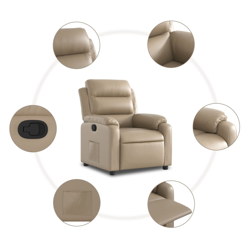 Fauteuil inclinable Cappuccino Similicuir - XIOS