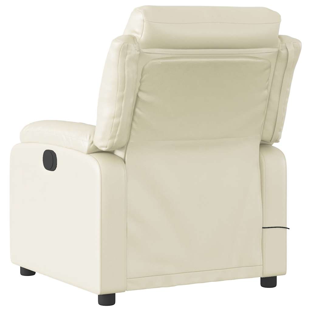 Fauteuil inclinable de massage Crème Similicuir - XIOS