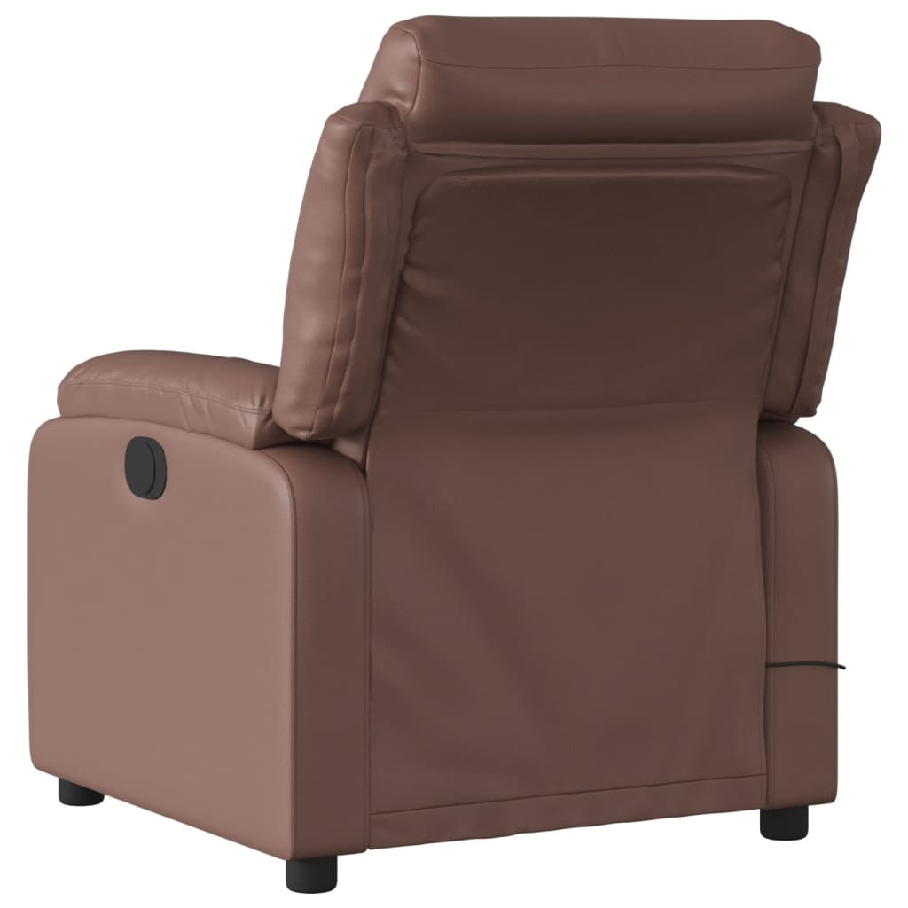 Fauteuil de massage inclinable Marron Similicuir - XIOS