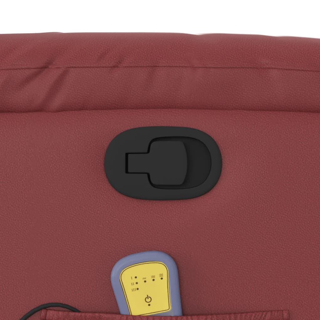 Fauteuil de massage inclinable Rouge bordeaux Similicuir - XIOS