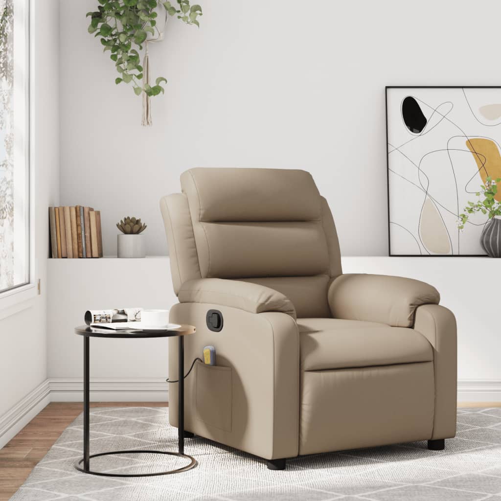 Fauteuil de massage inclinable Cappuccino Similicuir - XIOS