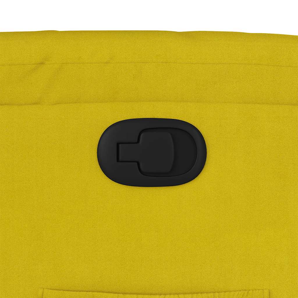 Fauteuil inclinable jaune velours - XIOS