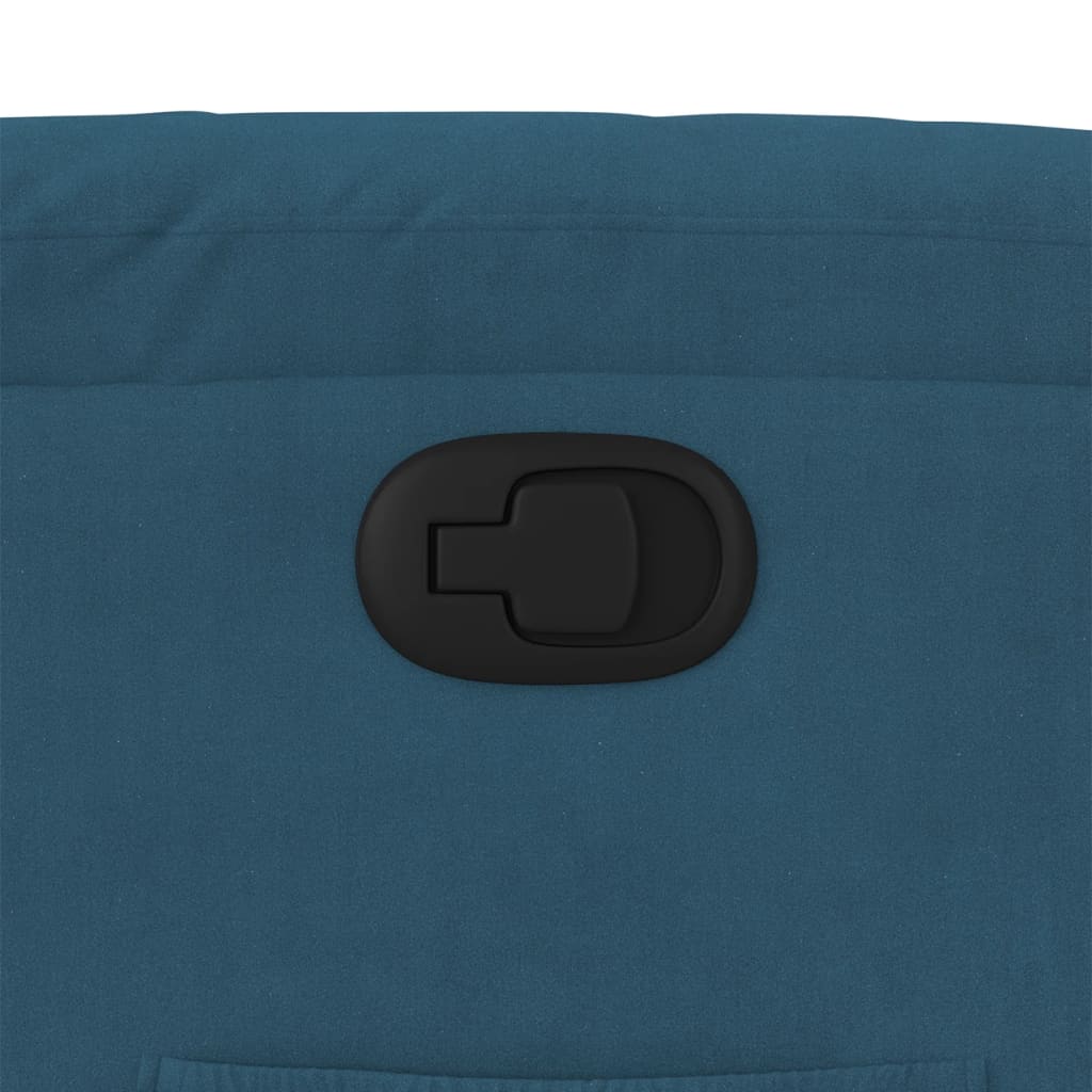 Fauteuil inclinable bleu velours - XIOS