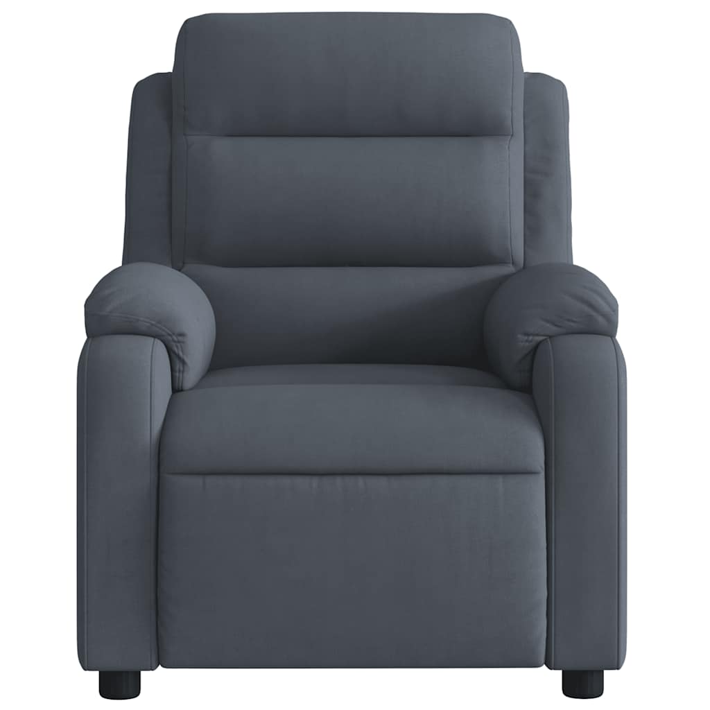 Fauteuil de massage inclinable gris foncé velours - XIOS
