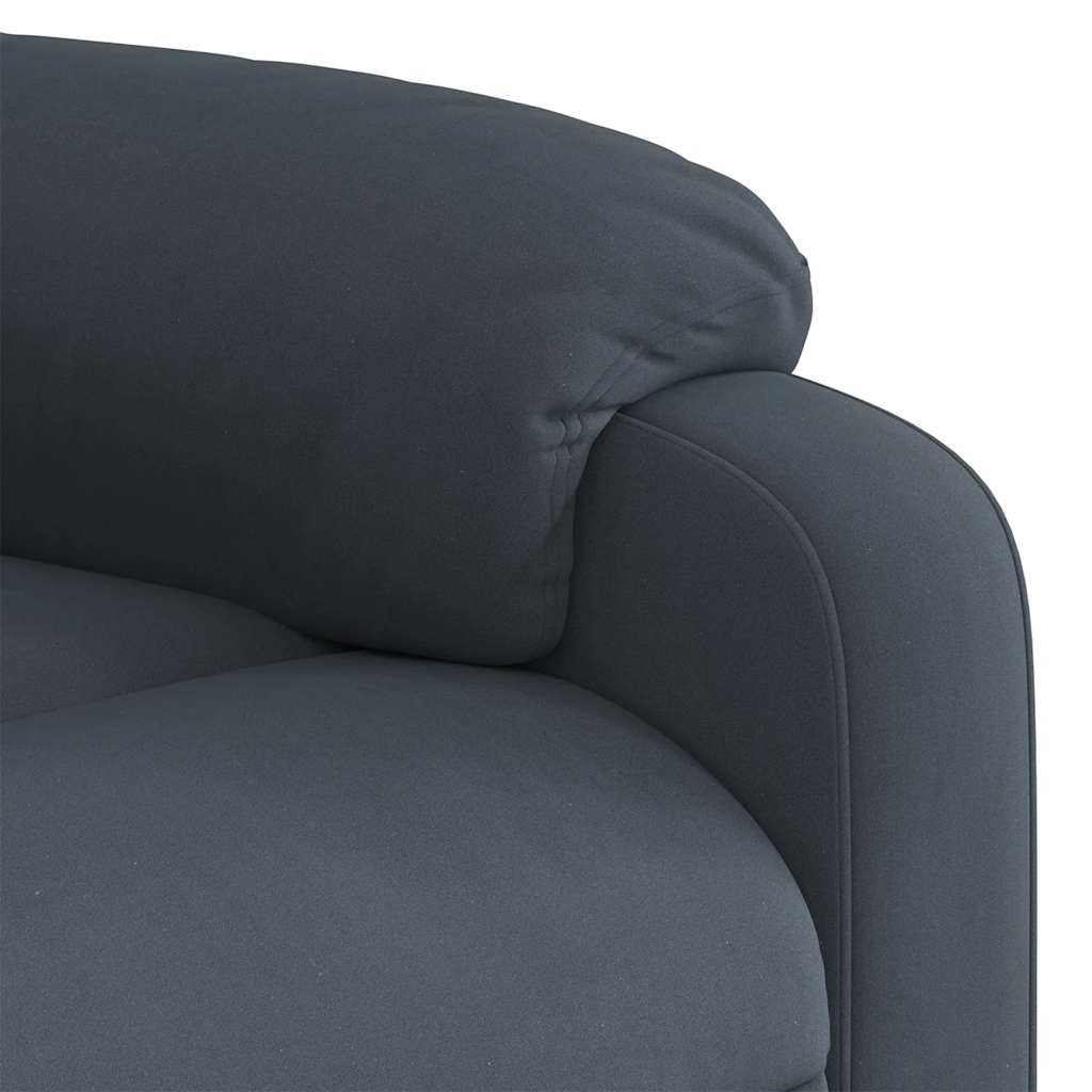 Fauteuil de massage inclinable gris foncé velours - XIOS