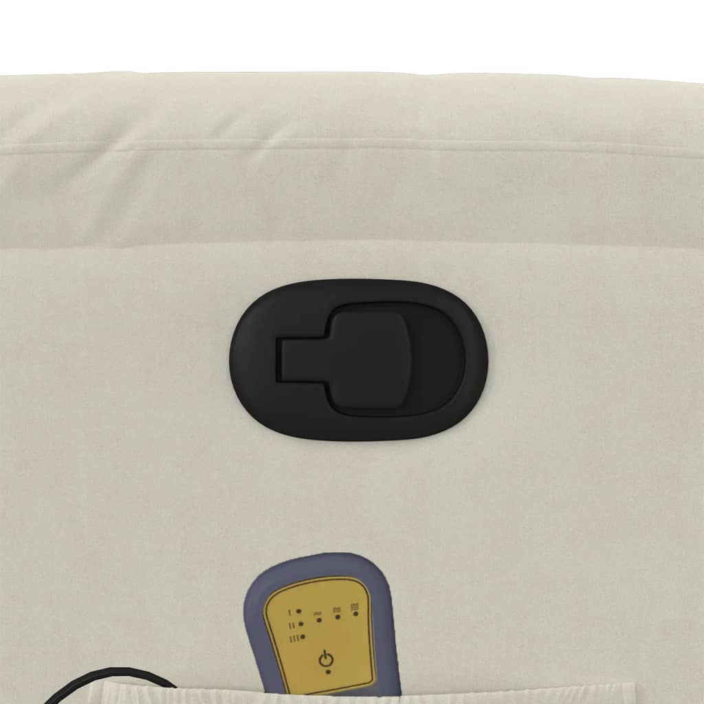 Fauteuil de massage inclinable crème velours - XIOS