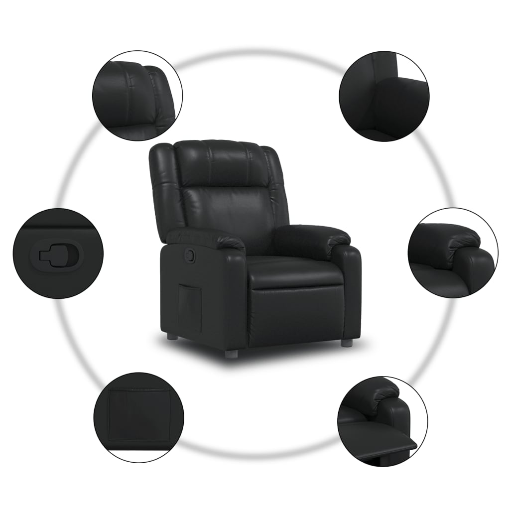 Fauteuil inclinable Noir Similicuir - XIOS