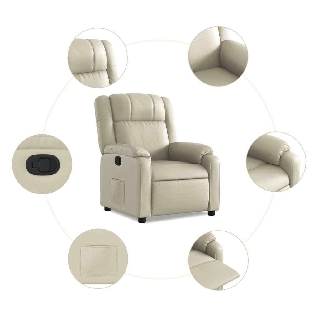Fauteuil inclinable Crème Similicuir - XIOS