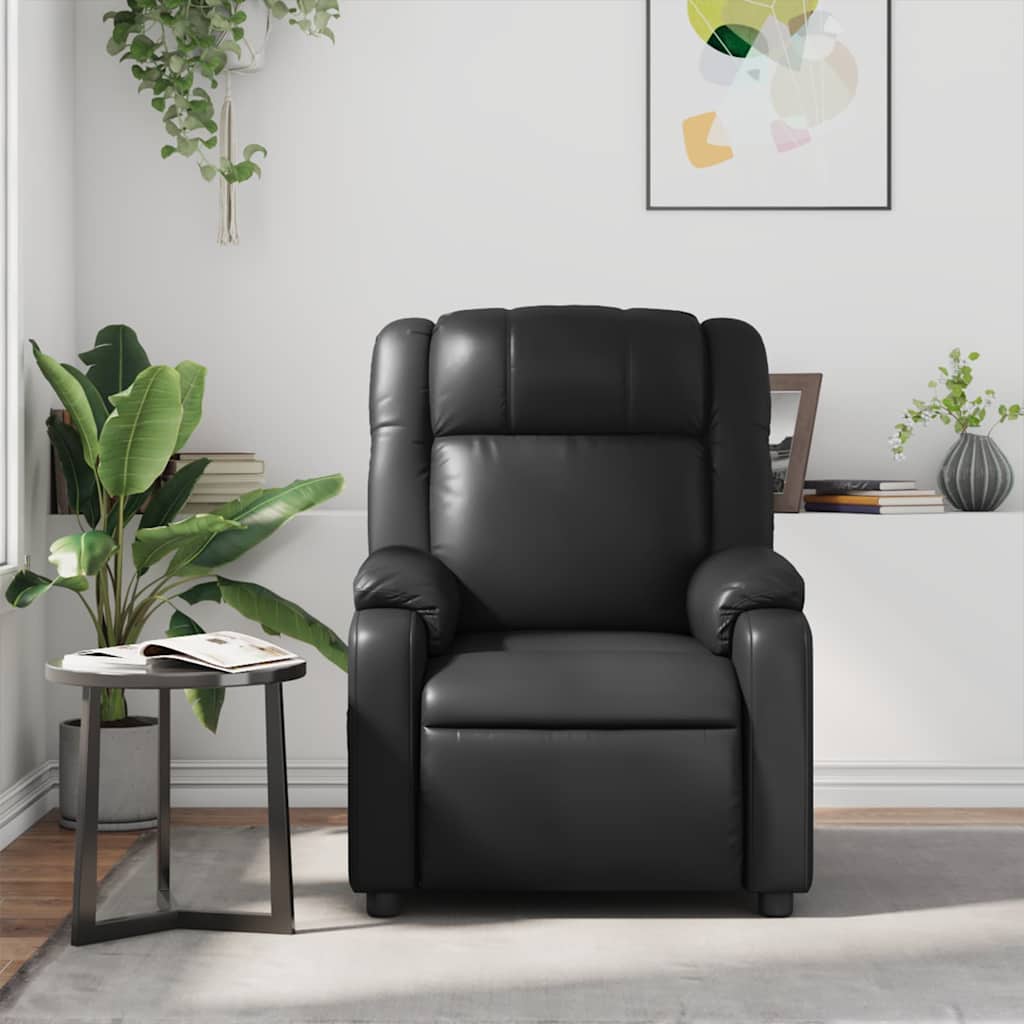 Fauteuil de massage inclinable Noir Similicuir Fauteuils vidaXL