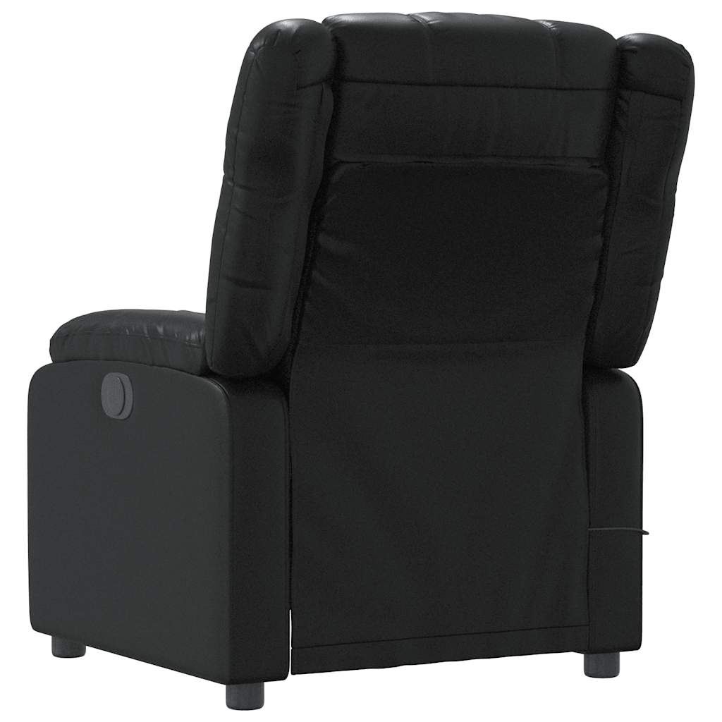 Fauteuil de massage inclinable Noir Similicuir Fauteuils vidaXL