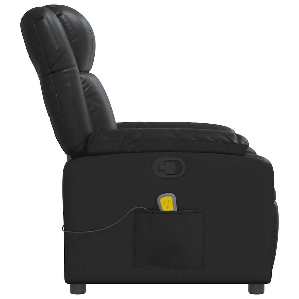Fauteuil de massage inclinable Noir Similicuir Fauteuils vidaXL
