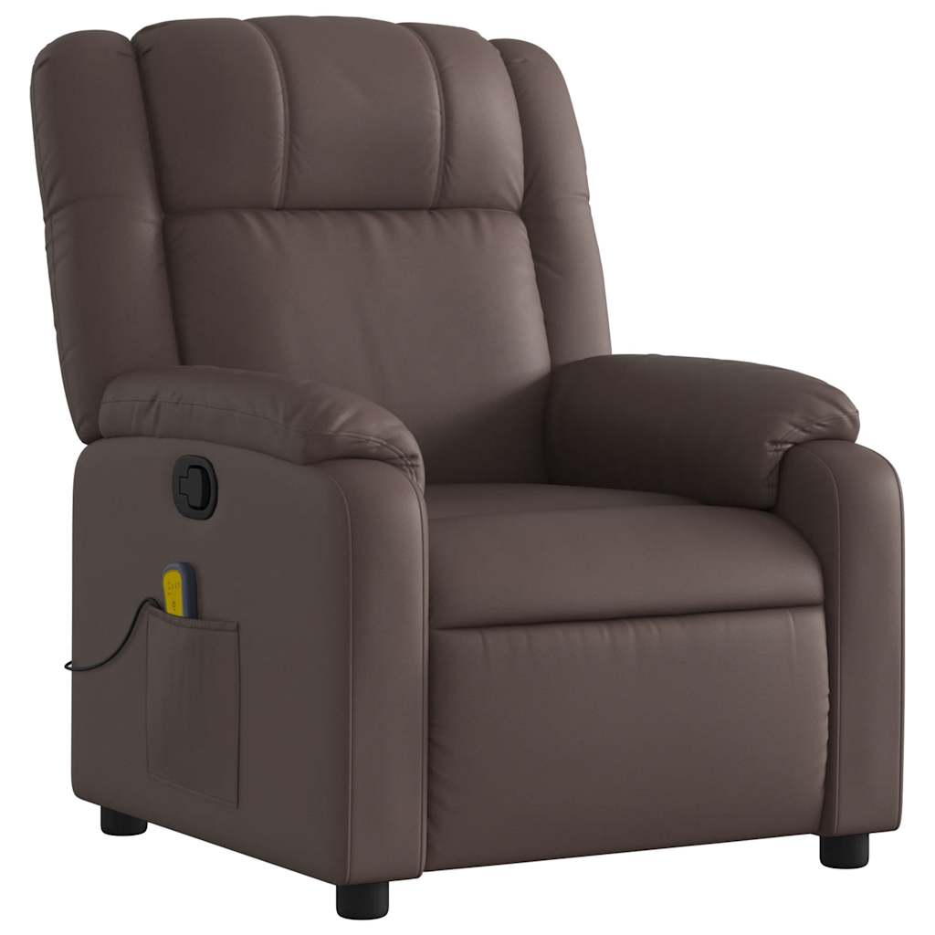 Fauteuil de massage inclinable Marron Similicuir - XIOS
