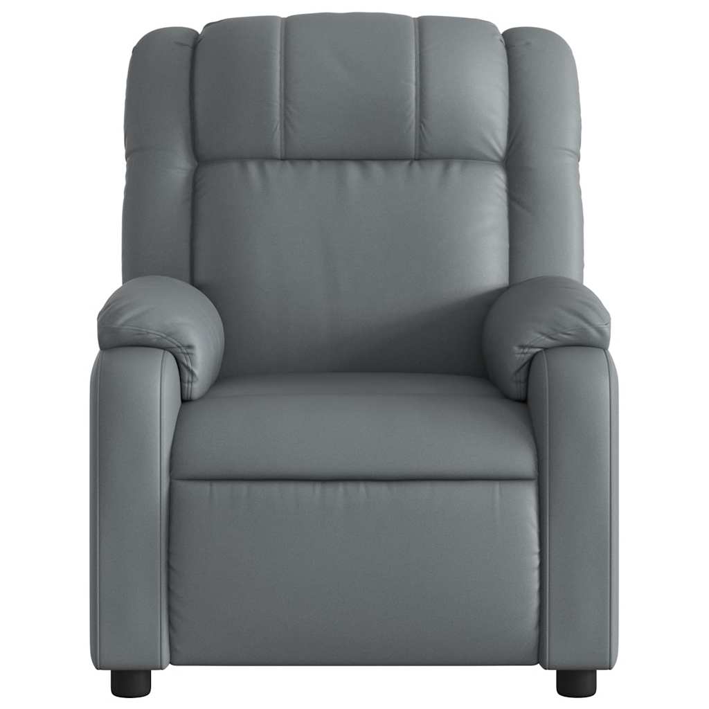 Fauteuil de massage inclinable Gris Similicuir Fauteuils vidaXL