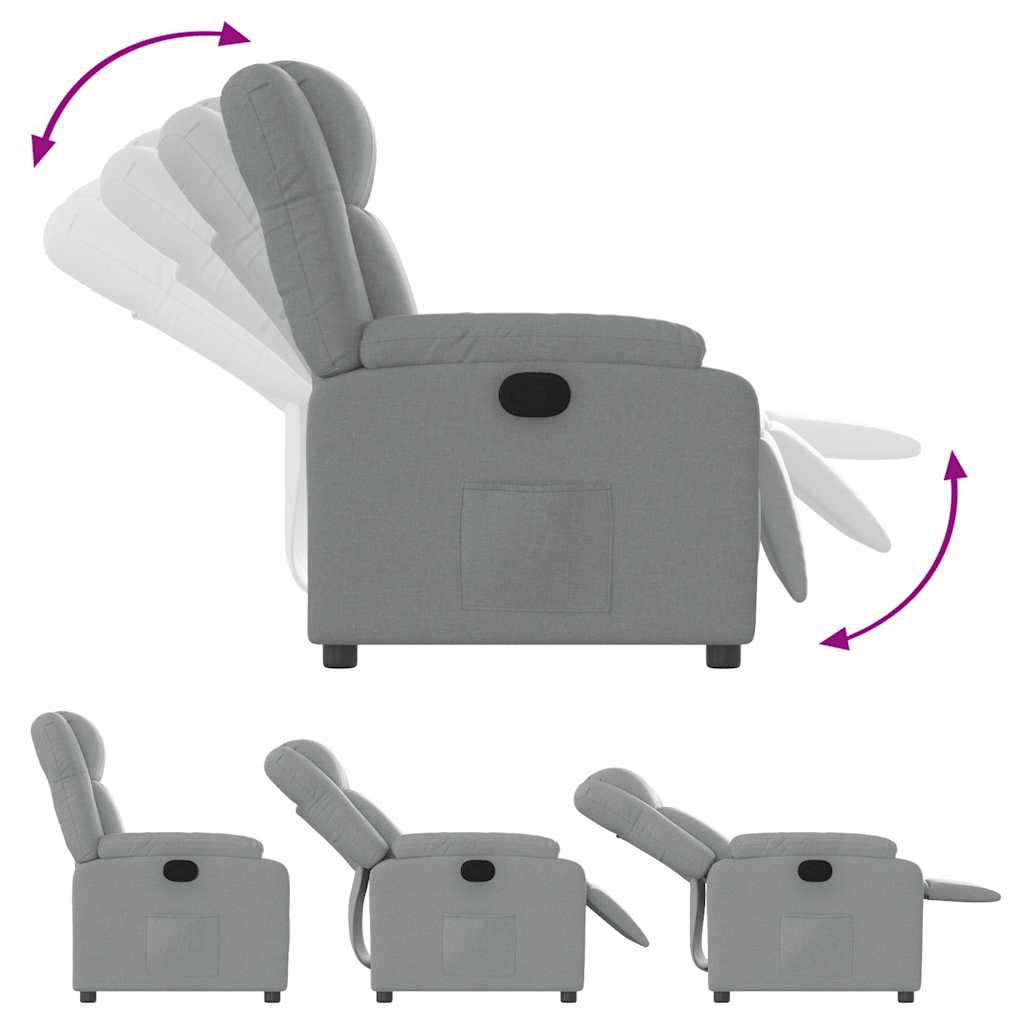 Fauteuil inclinable Gris clair Tissu - XIOS