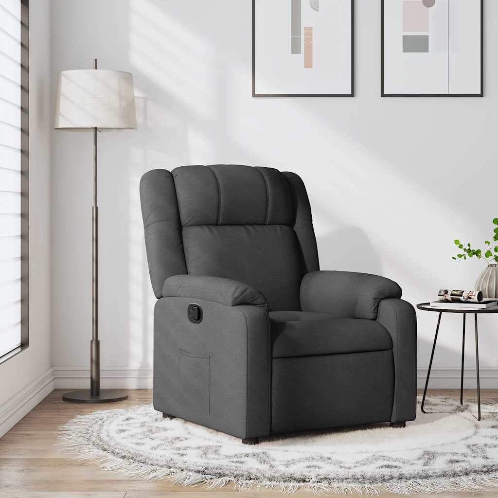 Fauteuil inclinable Gris foncé Tissu - XIOS