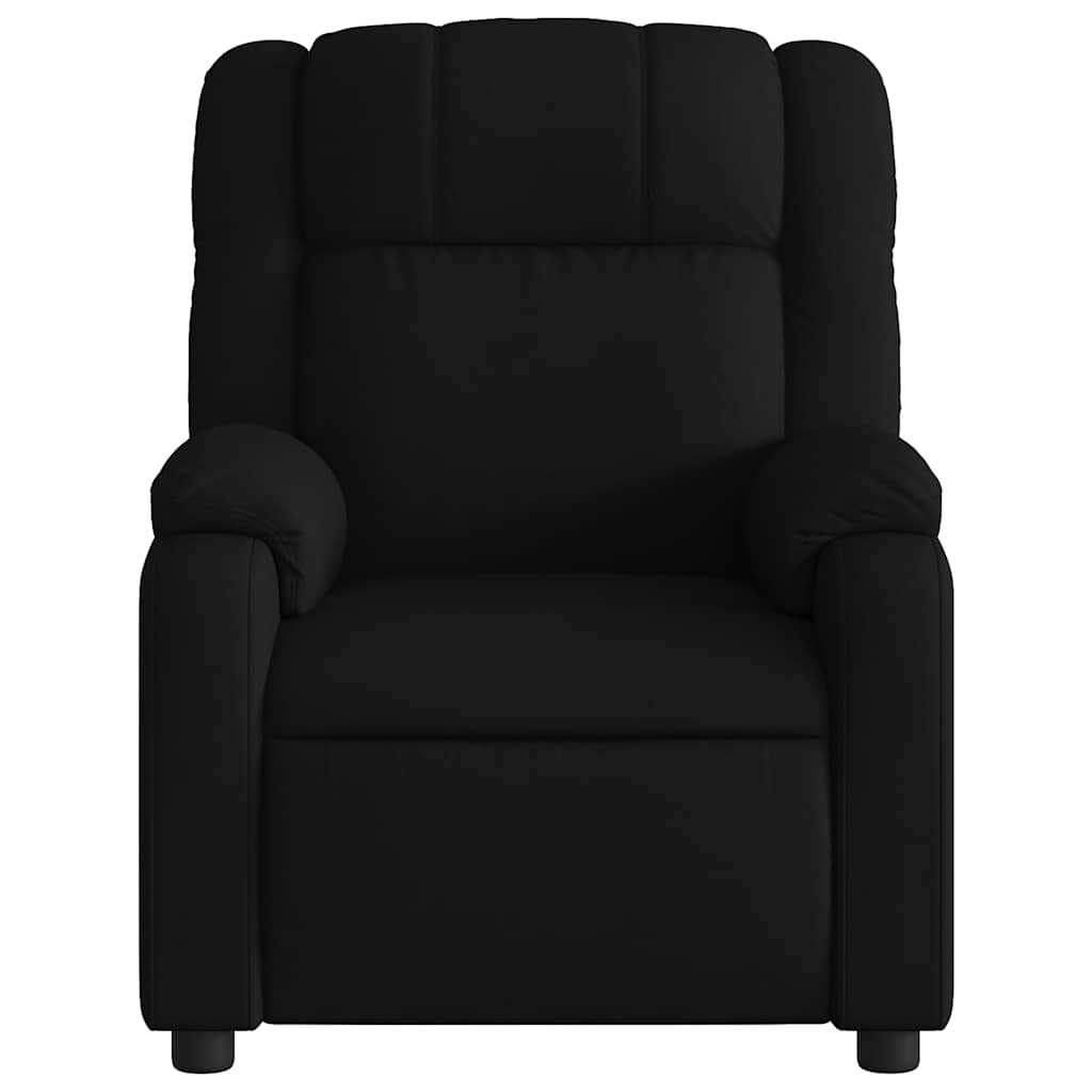 Fauteuil de massage inclinable Noir Tissu